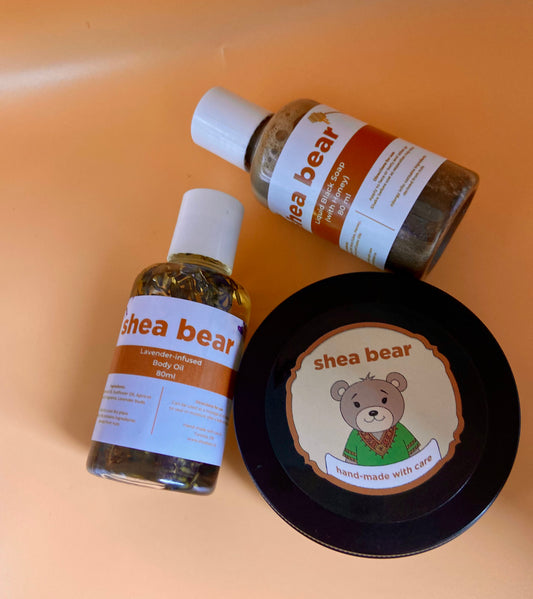 Whipped Body Butter, Oil + Black Soap Trio